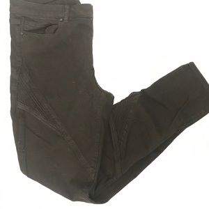 Elie Tahari Black Skinny Jeans with Pintuck Detail